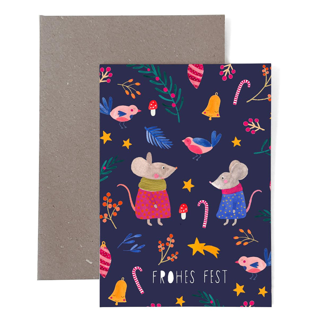 Weihnachtskarte *Weihnachtsmäuse*