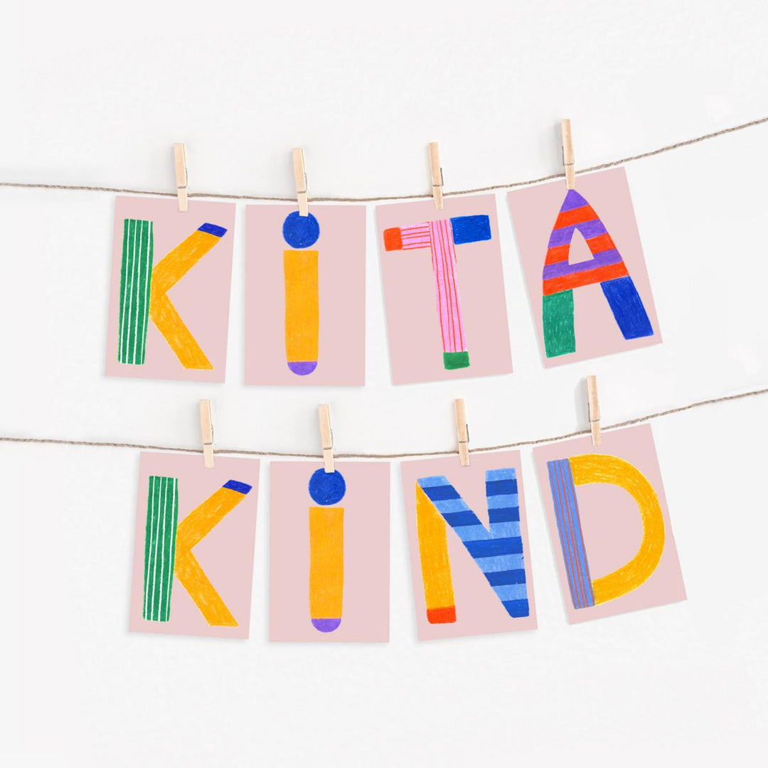 ABC Karten Schriftzug *Kitakind*