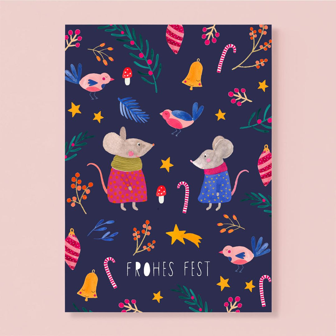Weihnachtskarte *Weihnachtsmäuse*