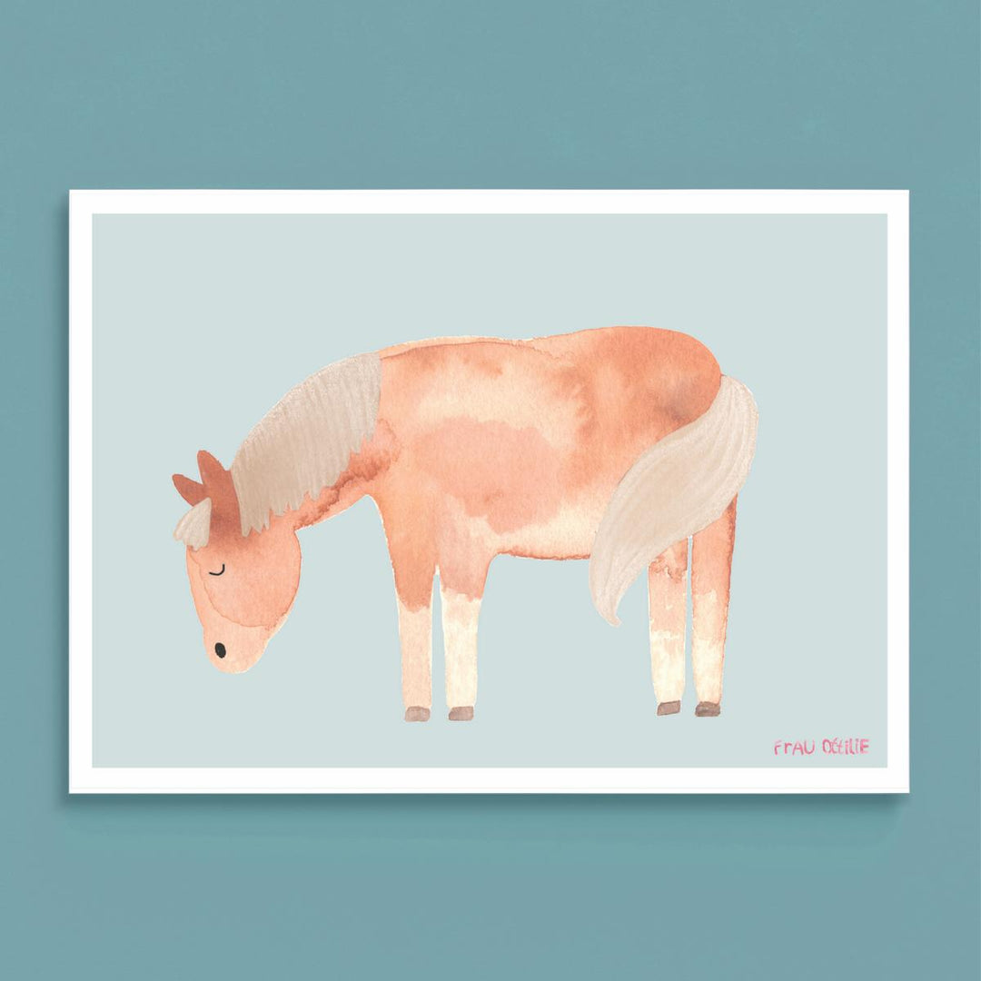Print A4 *Pferd Haflinger*
