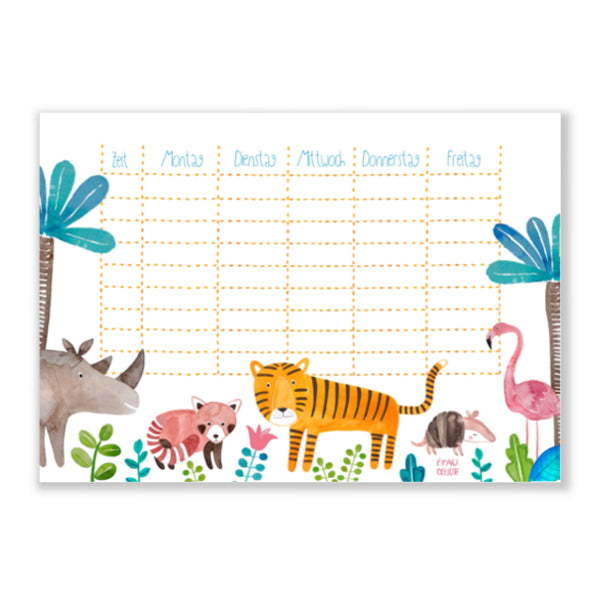 Stundenplan *Wilde Tiere*