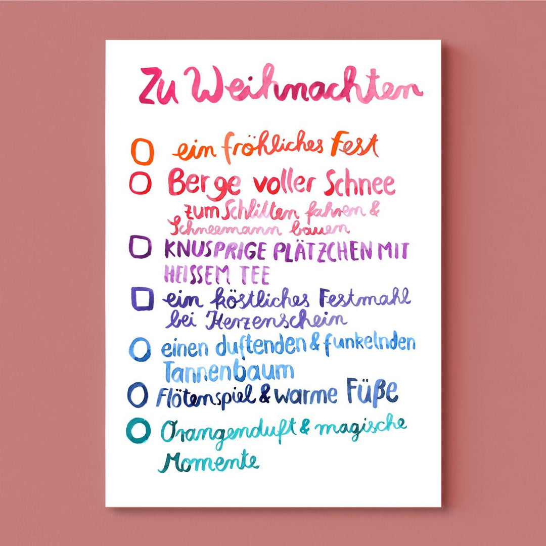 Weihnachtskarte *Weihnachtswünsche*