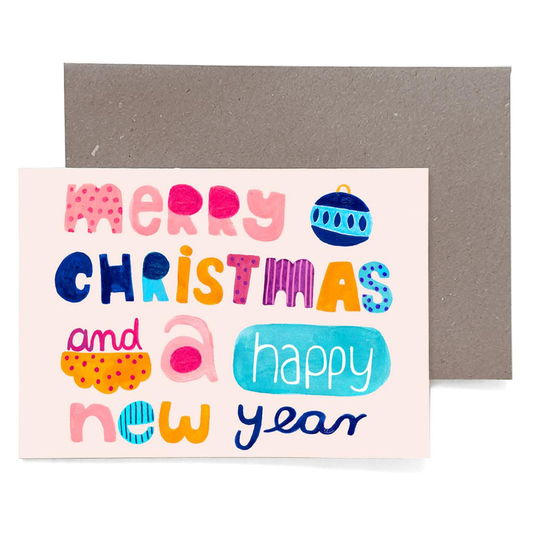 Weihnachtskarte *Merry Christmas* (Klappkarte)