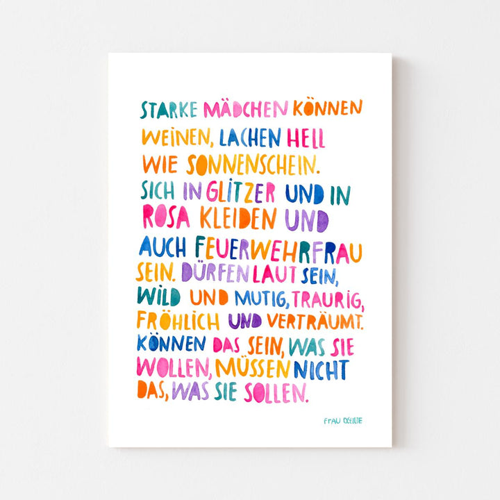 Print A3 *Starke Mädchen*