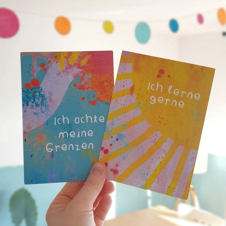 Affirmationskarten Kinder Hand