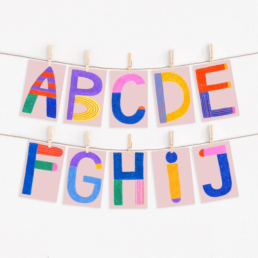 ABC Karten Set *Color Block Buchstaben*