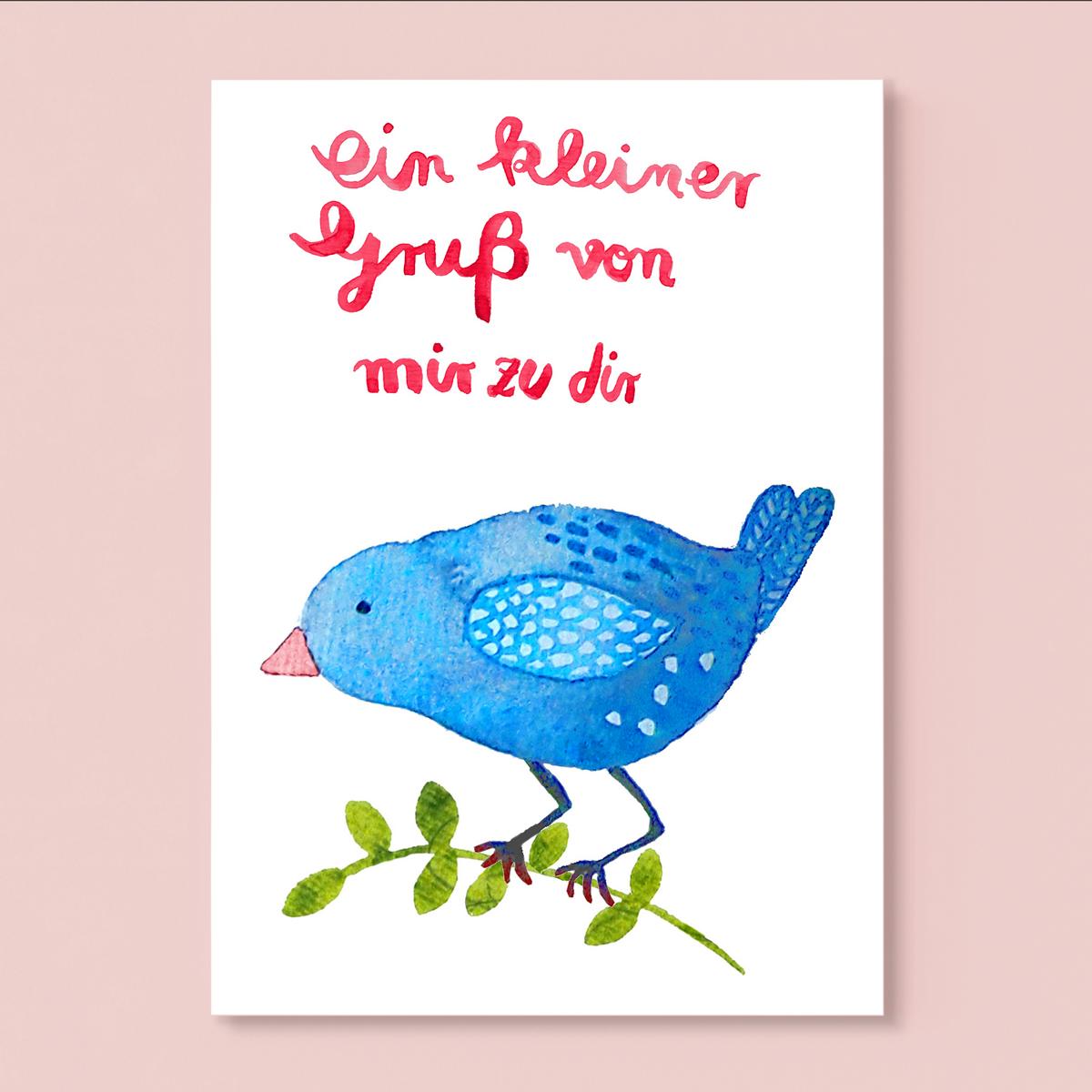Postkarte *Vogelgruß*