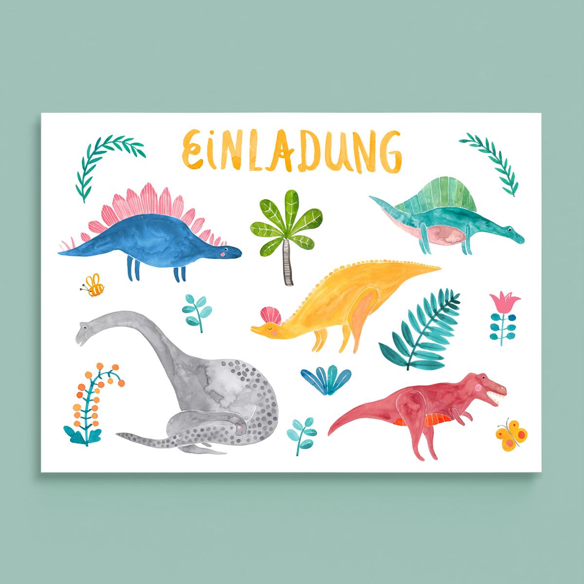 Einladungskarte *Dinosaurier*