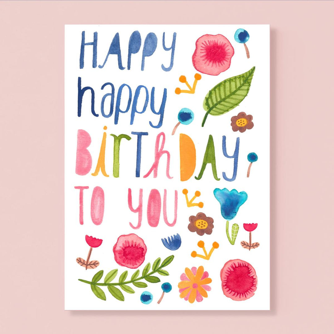 Geburtstagskarte *Happy Happy Birthday*