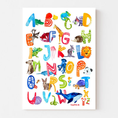 ABC Poster *Tiere*, englische Version