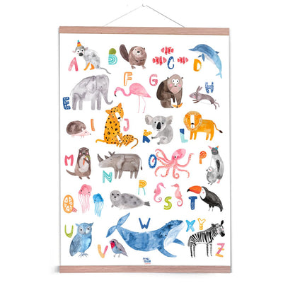 ABC Poster *Tiere* (pastell)