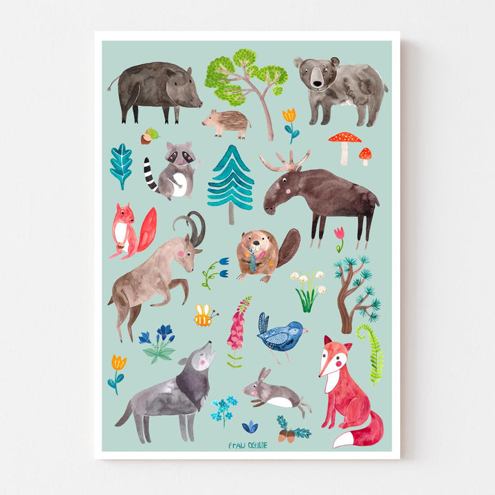 Poster *Tiere des Waldes*